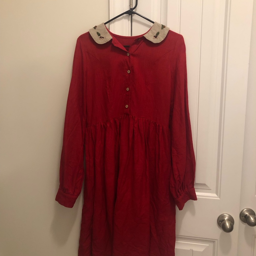 100% Lithuanian Linen Christmas Dress